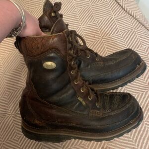 Irish Setter Dark Brown Leather Boots size 9 hunting boots insulated